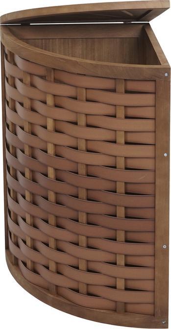 Image du produit Swisshandel24 Panier à linge d'angle HWC-H87, Bac à linge Collecteur de linge Trieur de linge, bois 70L 66x53x38cm (70 l)