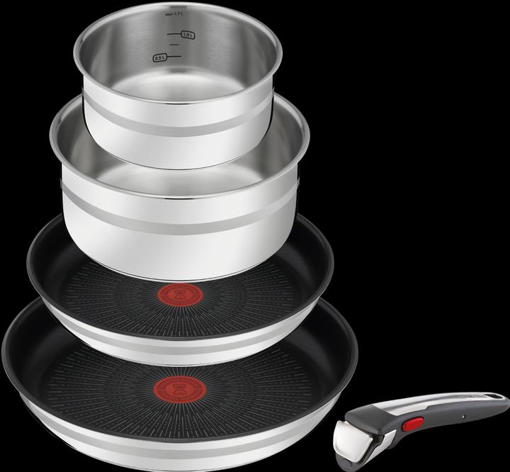 Actual product image Tefal Jamie Oliver Ingenio G6 (28 cm, Pot, Frying pan, Saucepan, Stainless steel)
