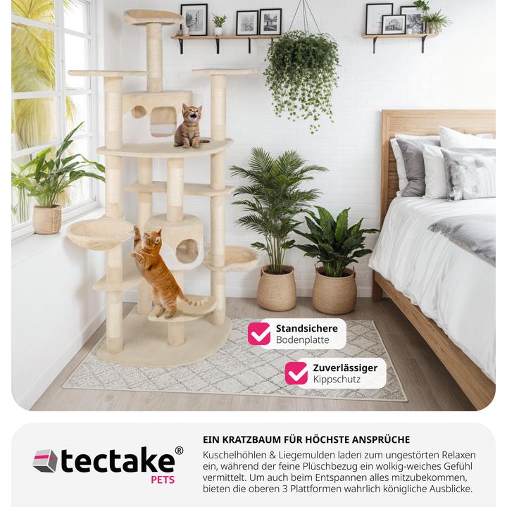 Immagine prodotto tectake Nelly (204 cm, Beige, Bianco)