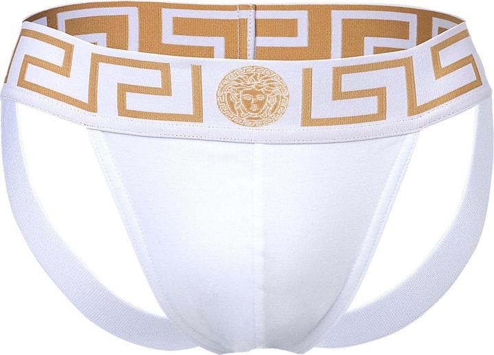 Image du produit Versace Underpants Jock Strap Jersey Topeka Bi-Stretch Cotton Organic New Logo (M, Une unité par pack)
