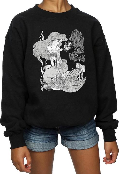 Actual product image The Little Mermaid Girls Cotton Sweatshirt (152, 158)