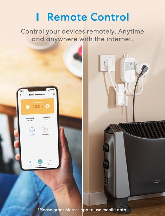 Immagine prodotto Meross Smart Home Wi-Fi Termostato/ Riscaldamento & Raffreddamento Mts200bhk