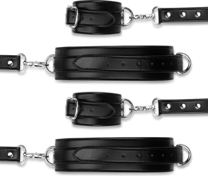 Actual product image Bedroom Fantasies Cuffs & Hogtie Set - Black