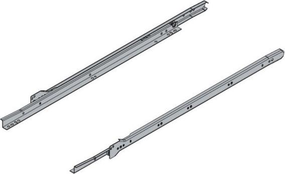 Produktbild Hettich Schubladenschiene Teilauszug Rollschubführung 550 mm weiss 2 Stück