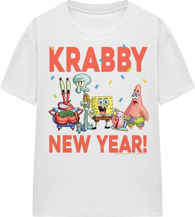 Immagine prodotto Spongebob Squarepants Krabby New Year Maglietta Adulto Unisex (XL)