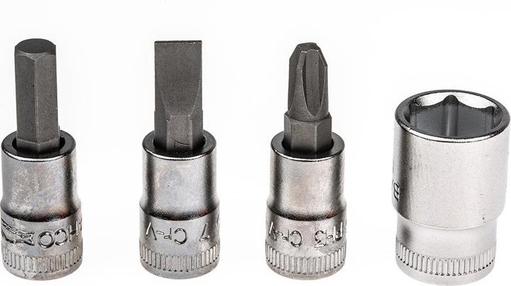 Produktbild Bahco 1/4"-Steckschlüssel-Satz, metrisch, Sechskant, inklusive Umschaltknarre und Schraubendreher-Einsät (1/4")