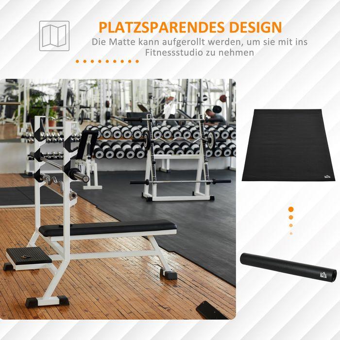 Image du produit Swisshandel24 Tapis de protection pour appareils de fitness Tapis de sol Sous-couche PVC Noir 180 x 90 x 0,6 cm (0.60 cm)