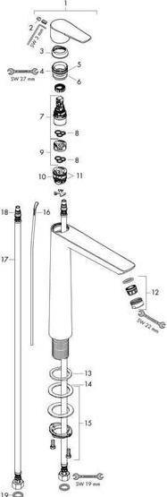 Immagine prodotto hansgrohe HG EH-WT-MI TALIS E 240 con scarico G 1 1/4inch bianco opaco