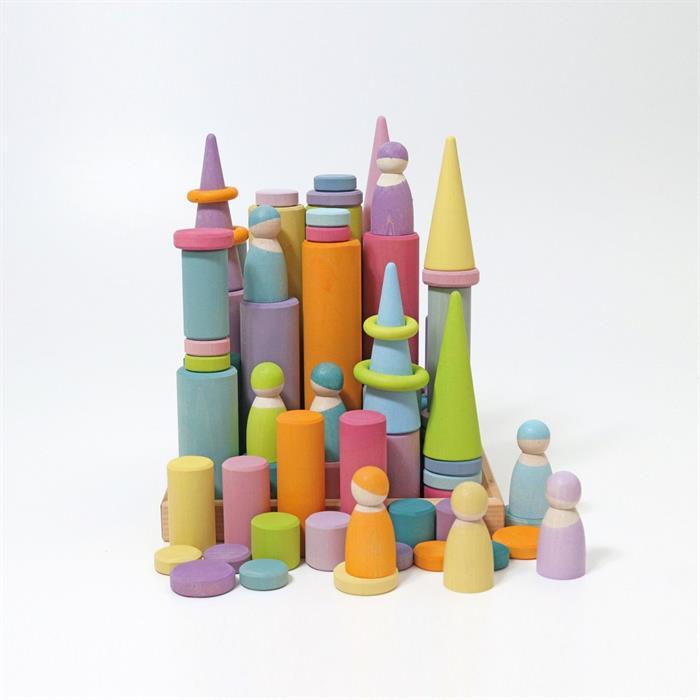 Image du produit Grimm's 10172 Grands rouleaux de chantier Pastel