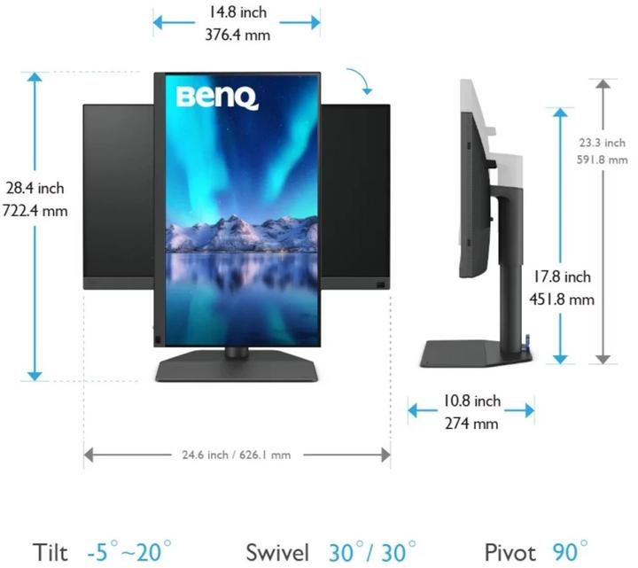 Image du produit BenQ PhotoVue SW272U (3840 x 2160 pixels, 27")
