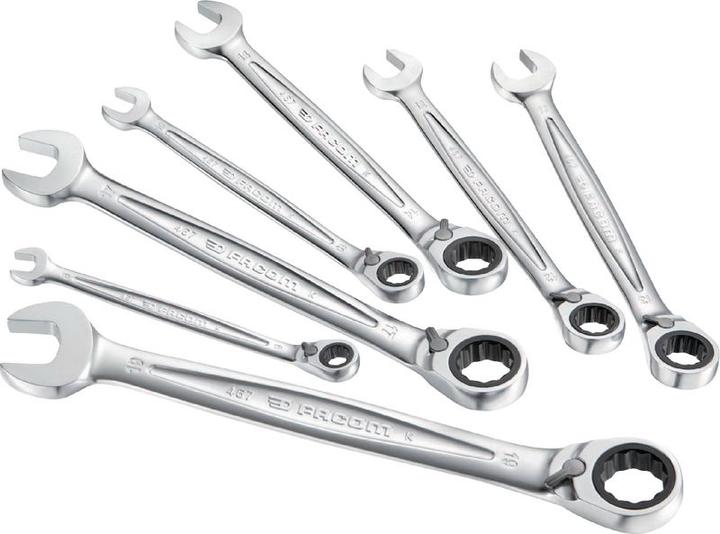 Produktbild Facom Ringmaul-Ratschenschlüssel (8 mm, 10 mm, 12 mm, 13 mm, 14 mm, 17 mm, 19 mm)