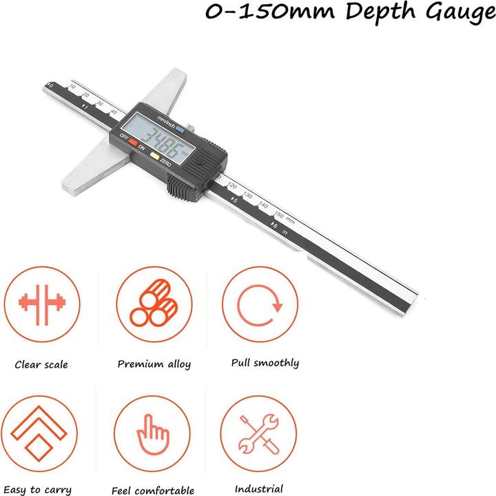 Produktbild Jectse Digitaler Tiefenmesser (15 cm)