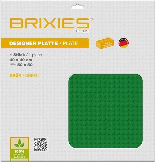Actual product image Brixies Building board 50x50 Basic green