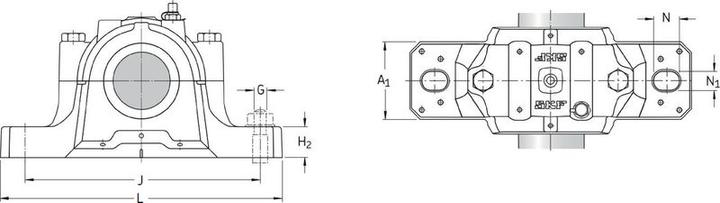 Immagine prodotto SKF Alloggiamento del ritto SNL518-615 160 mm (Alloggiamento del cuscinetto)