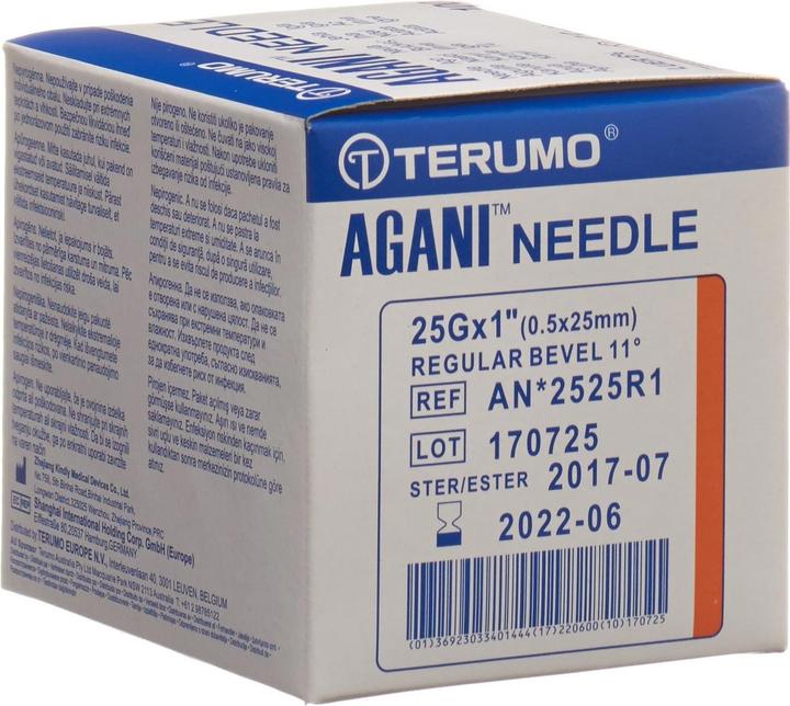 Produktbild Terumo Agani Einmalkanüle 25G 0.5x25mm orange (100 Stk)