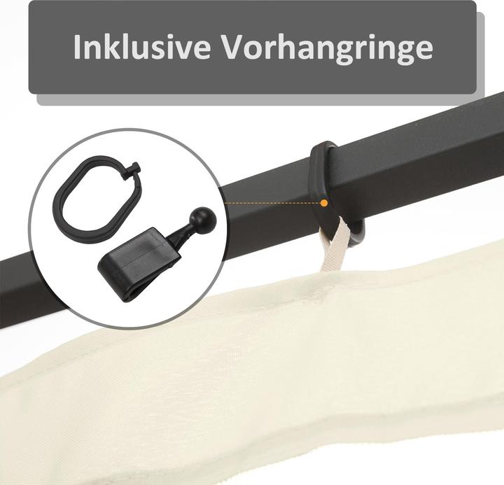 Image du produit Outsunny Moustiquaire pour pavillon 3 x 3 m avec fermeture éclair (352 cm, 352 cm)