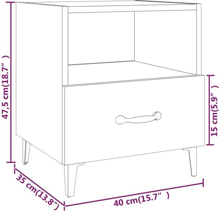 Image du produit VidaXL Katelynn (40 x 40 x 47,5 cm)