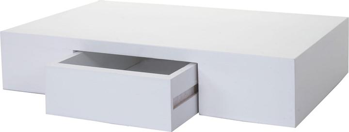 Actual product image Swisshandel24 Oise Wall Shelf, Hanging Shelf with Drawer, 40cm - white