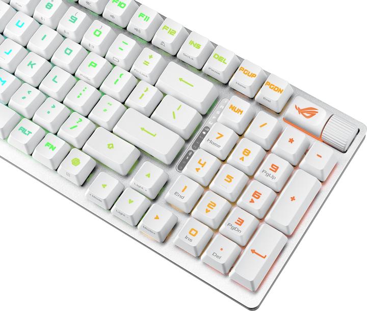 Actual product image ASUS Tastatur ROG Strix Scope II 96 RX Wireless WHT (DE, Wireless, Cable)