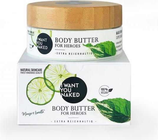 Produktbild I want you naked IWYN - Body Butter – For Heroes - Bio-Minze und Limette (Body Butter, 200 ml)