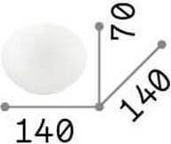 Image du produit Ideal lux SMARTIES G9 Lampe de table ⌀140mm Blanc blanc chaud 032078 (370 lm, G9)