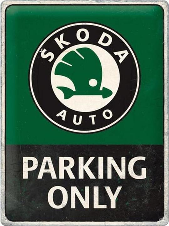 Produktbild Nostalgic-Art Merchandising Schild Skoda Parking only 30 x 40 cm, Metall (30 x 40 cm)