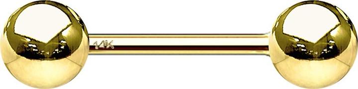 Immagine prodotto Star Piercing Micro bilanciere in oro 14k con pallina (Oro 14k, senza ottone)