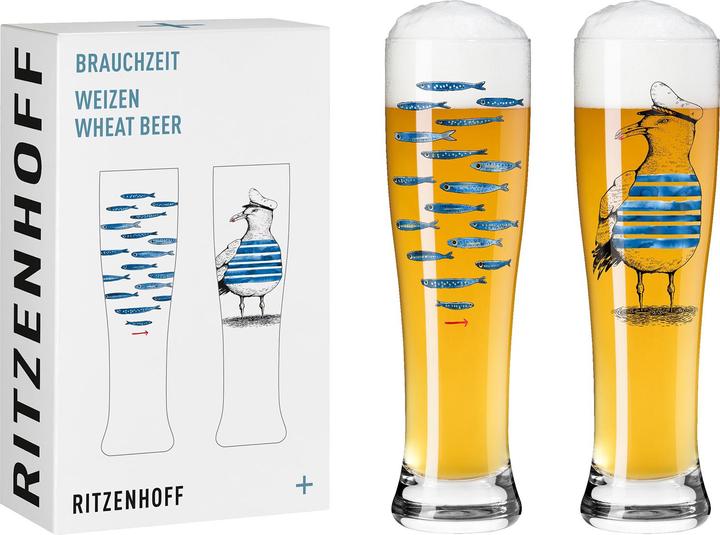 Produktbild Ritzenhoff 2-er-Set Weizenbierglas Brauchzeit (0.65 l, 2 x)