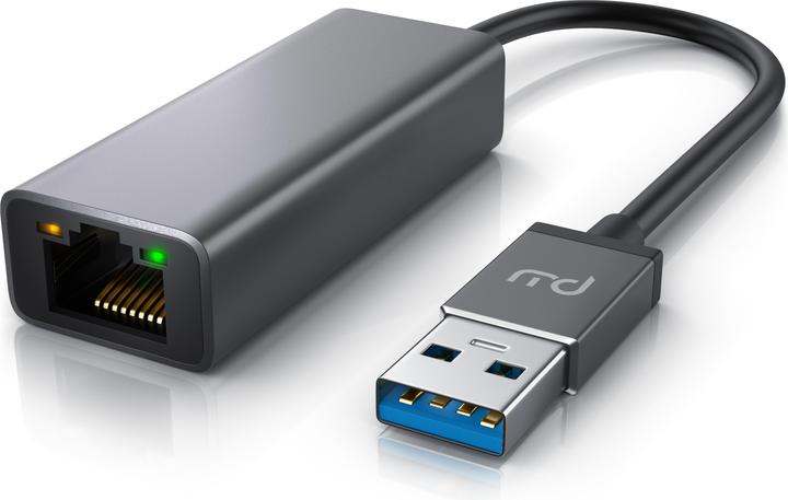 Actual product image Primewire Network adapter USB type A to RJ-45 Ethernet, USB 3.2 network adapter external with Gigabit RJ45 (USB-C 3.2 Gen 1, RJ45 (1x))