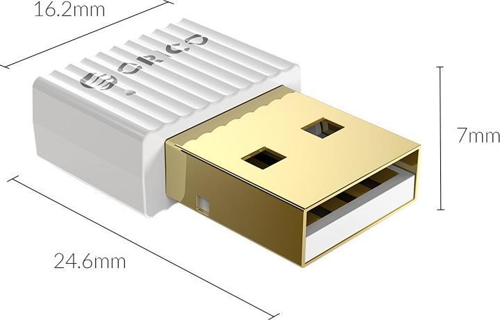 Produktbild Orico Bluetooth-Adapter 5.0 USB-A weiss (Sender & Empfänger)