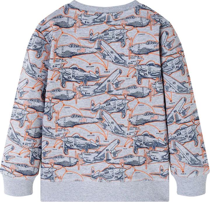Actual product image VidaXL Children's sweatshirt grey melange 128,Material: 85 % cotton (128)