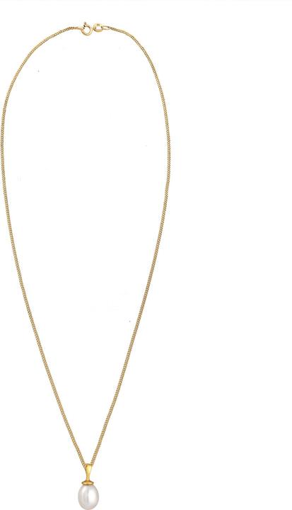 Immagine prodotto Elli Perla, collana di perle, Goccia (Nessuna pietra, Perle coltivate d'acqua dolce, Argento 925 placcato oro, 45 cm)