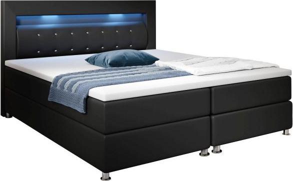 Actual product image Juskys LED box spring bed Montana (180 x 200 cm)
