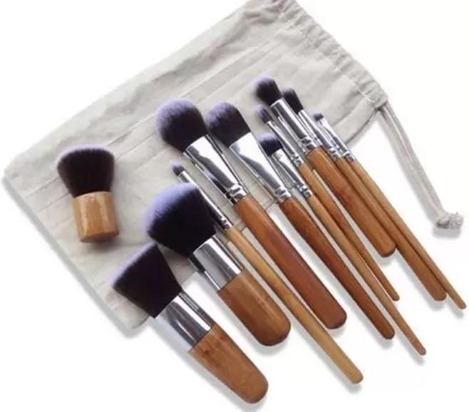 Actual product image PhoneLook Professional make-up brush set Cosmetic brushes made of bamboo 11 pieces (Set)