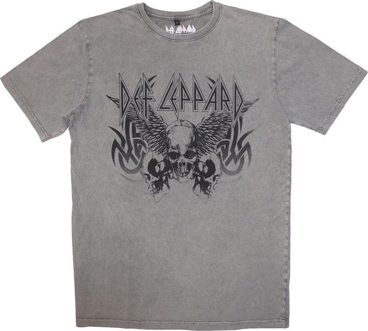 Def Leppard Tribal Skull Stone Wash