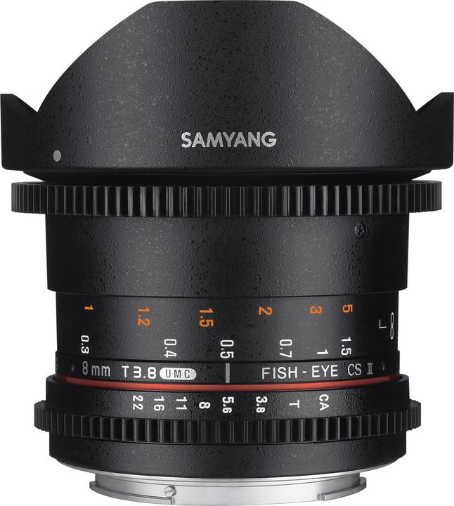 Produktbild Samyang V-DSLR 8mm T/3.8 UMC Fish-Eye CS II Lens for Sony A, Black (Sony A, APS-C / DX)