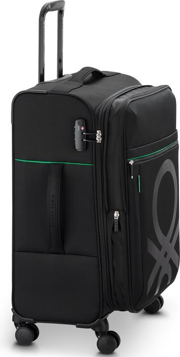 Actual product image Delsey Paris x United Colors of Benetton Color Block 4-wheel cabin trolley S 55 cm with stretch fold (77 l, Hand luggage (up to 50 litres))