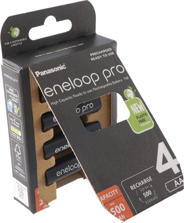 Actual product image Sanyo Eneloop HR-3UWXA, AA NiMH 2500mAh, 4-pack (4 pcs., AA, 2500 mAh)