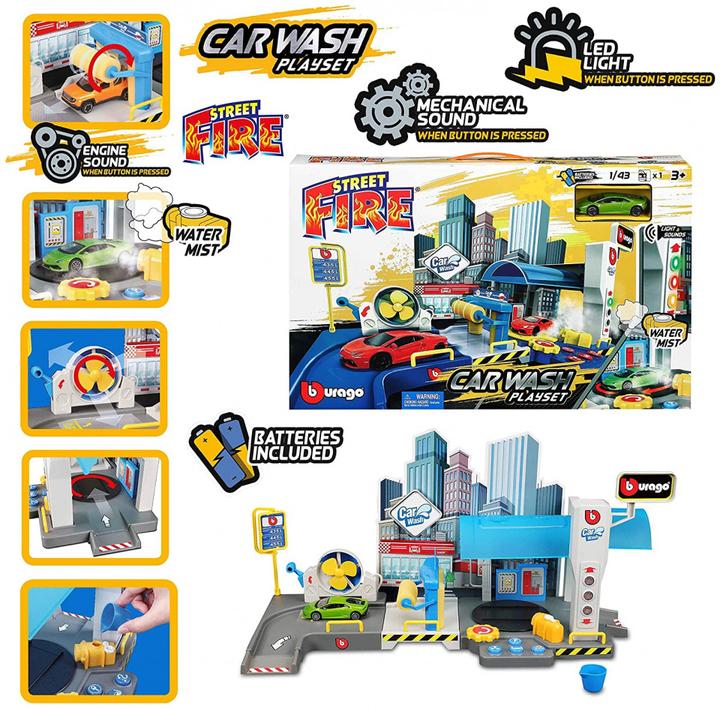 Actual product image Bburago Car wash including 1x model car