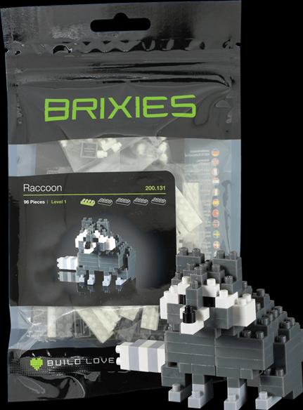 Actual product image Brixies Raccoon