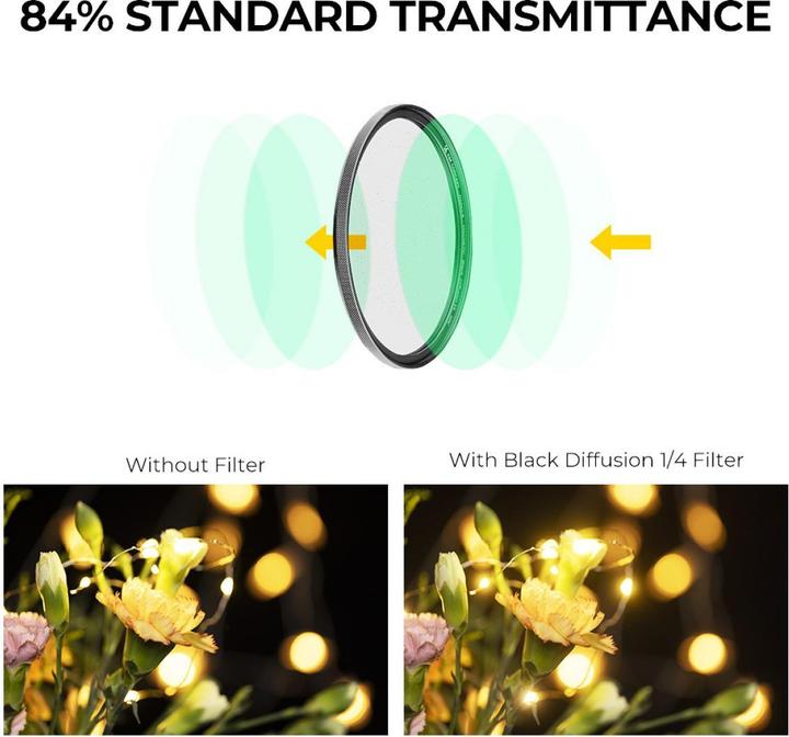 Actual product image K&F Concept Magnetic 1/4 Black Mist Filter Nano X 49mm (KF-1816) (49 mm)