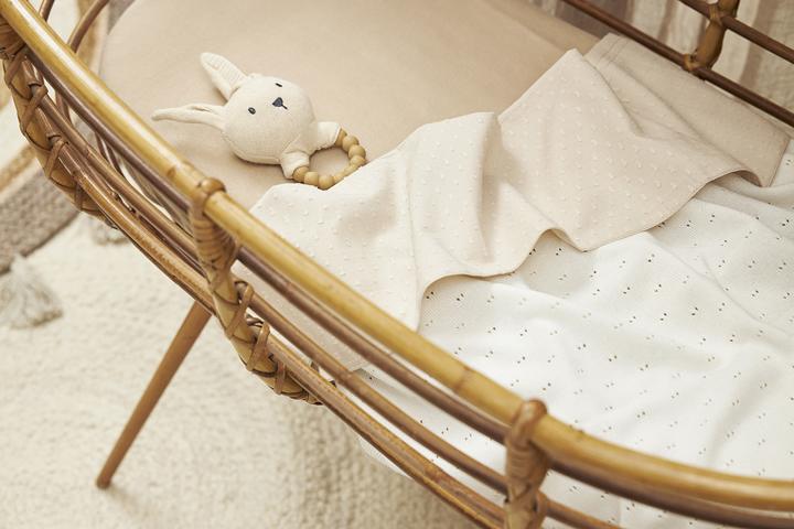 Actual product image Meyco Baby Plume cot sheet - soft sand - 75x100cm