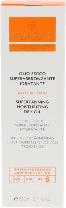 Image du produit Collistar Huile sèche Supertanning SPF 6 (Huile solaire, Jusqu'à SPF 10, 200 ml)