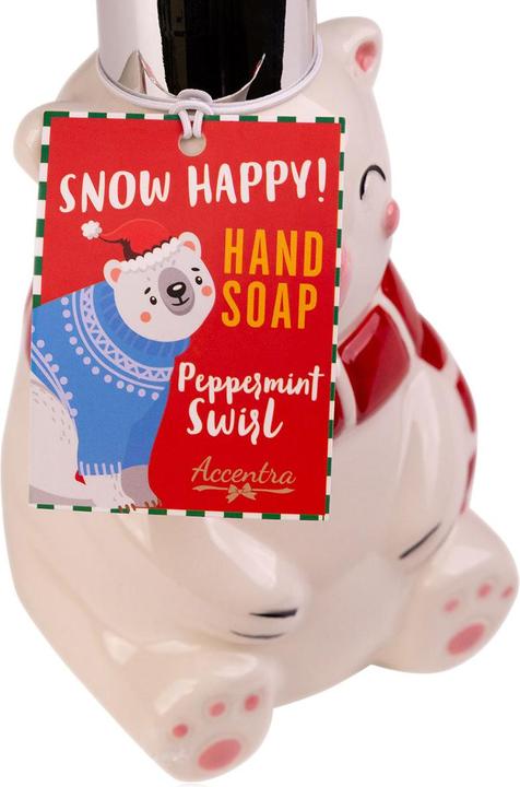 Actual product image Accentra Seifenspender aus Keramik mit Flüssigseife im Eisbär Design (Device, 350 ml)