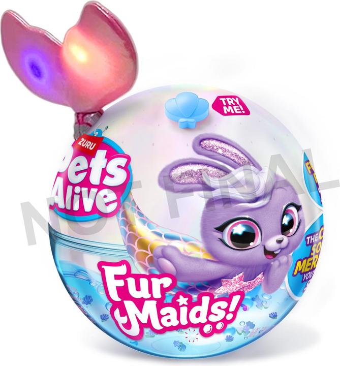 Actual product image Zuru PETS ALIVE-FURMAIDS-PLUSH,S1,SHRINK WRAP,6PC (30 cm)