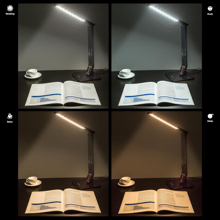 Immagine prodotto tectake Lampada da scrivania, LED, dimmerabile, pieghevole, 14W