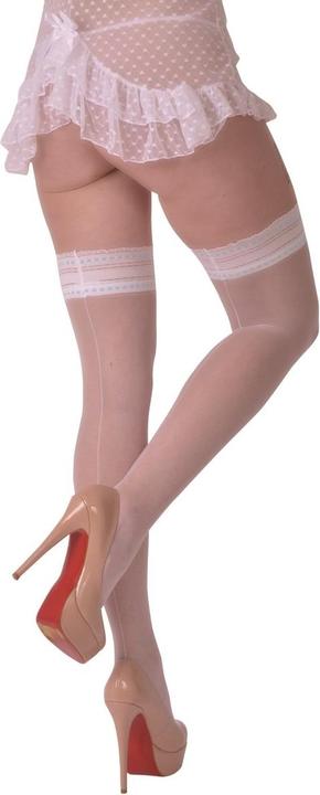 Actual product image Legg Story hold-up stockings with seam Sara white - T3/4