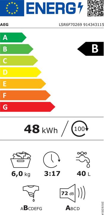 Energy Label AEG LSR6F70269 (6 kg, Left)