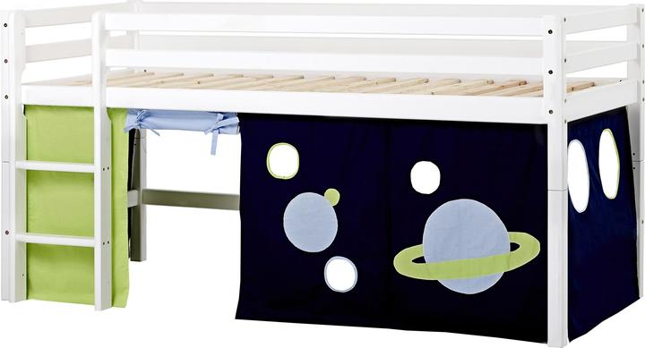 Immagine prodotto Hoppekids BUNDLE BASIC Mezzo letto a soppalco 90x200cm con tenda spaziale (90 x 200 cm)