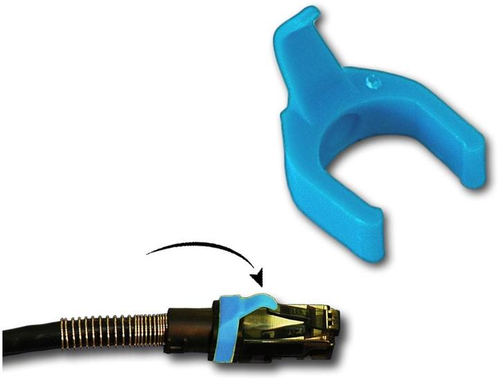 PatchSee Kabel Clip Farbe Hellblau, Set= (9 cm)